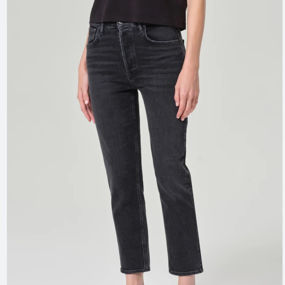Agolde Riley High Rise Straight Crop Jeans size 27